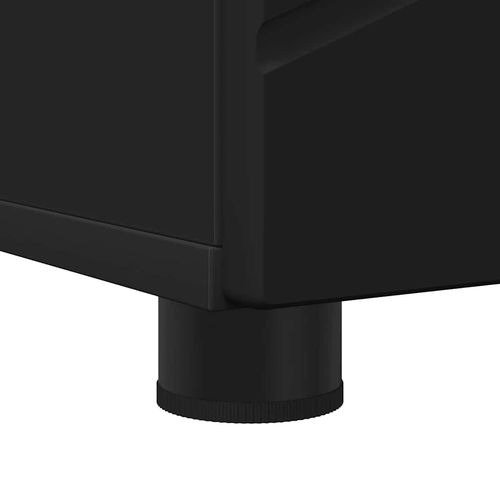 Wysoka szafka łazienkowa z drzwiami Czarny 30 x 35 x 192 cm na Arena.pl