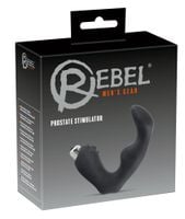 masażer prostaty rebel silikonowy 12 cm czarny srebrny