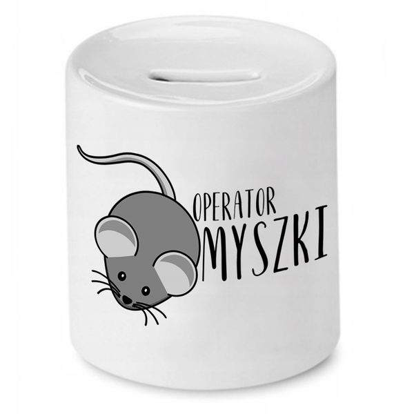 Skarbonka Informatyka Programisty Operator Myszki Z Nadrukiem Ze Zdjęciem zdjęcie 1