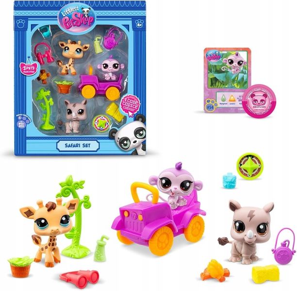 Zestaw figurek Basic Fun Littlest Pet Shop Safari Set 3 szt. zdjęcie 2