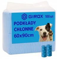 Podkłady chłonne higieniczne 60x90cm 100 szt Nauka higieny psa WORKI GRATIS