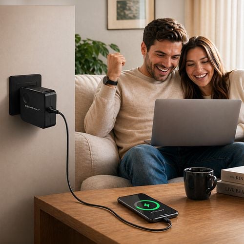 Qoltec ładowarka GaN 65W USB-C PD PPS na Arena.pl