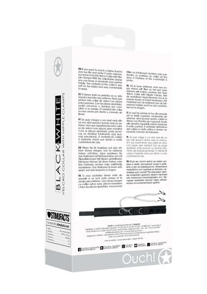 Velcro Collar With Nipple Clamps - With Adjustable Straps zdjęcie 6