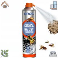 BROS Gaśnica na Osy i Szerszenie 600ml Spray na Gniazda Zasięg 5m Skuteczny