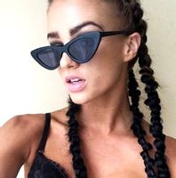 KOCIE OKO CAT EYE PRZECIWSŁONECZNE OKULARY CZARNE KOLORY O13_Czarny