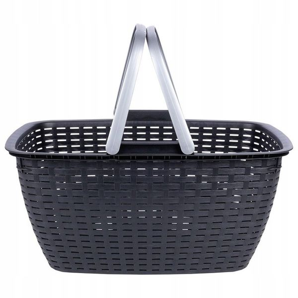 Koszyk NA ZAKUPY GRZYBY PIKNIK zakupowy piknikowy plastikowy pojemny mocny zdjęcie 5