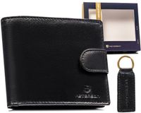 zestaw prezentowy: skórzany portfel męski i brelok - peterson