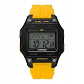 Zegarek sportowy CAT Digi Square ABS 44 mm męski czarno-żółty