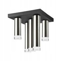 PLAFON LAMPA SUFITOWA LAMKUR DIEGO 39749 CHROM / CZARNY