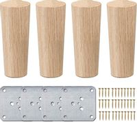 Nogi do stołu z drewna zestaw 4 solidnych drewnianych nóżek 8cm Z8