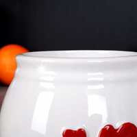 DUŻY KUBEK CERAMICZNY DO KAWY HERBATY WZÓR SERCE NA PREZENT 430ML
