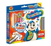 Kredki Bambino Trójk.drewno 12Kol+Temp. A'12 2892