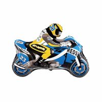 Balon foliowy Motocykl Motor niebieski ścigacz 66x53 cm urodziny