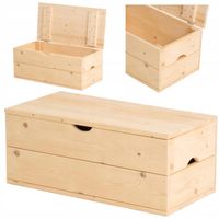 Skrzynia Drewniana Na Balkon Siedzisko Kufer do Przechowywania Skrzynka