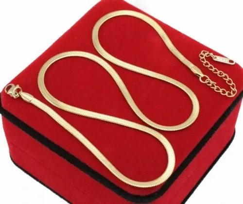 KOMPLET ZŁOTY ŻMIJKI 2 CZĘŚCI STAL CHIRURGICZNA na Arena.pl