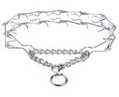 Solidna chromowana kolczatka zaciskowa dla ciągnącego psa Chaba Rozmiar 0