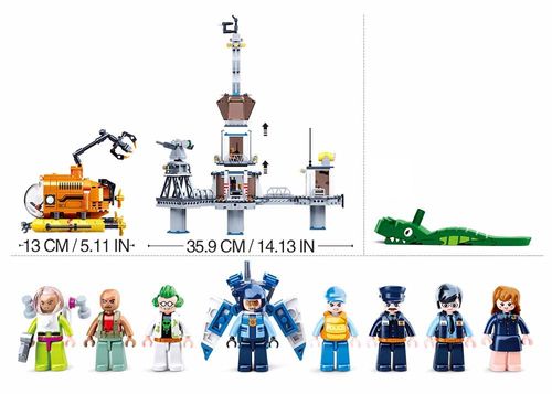 KLOCKI SLUBAN POLICJA DUŻA platforma morska 1016 el. kompatybilne z LEG COB na Arena.pl