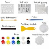 ZESTAW KREATYWNY FARBY  ODLEWY GIPSOWE DINOZAURY