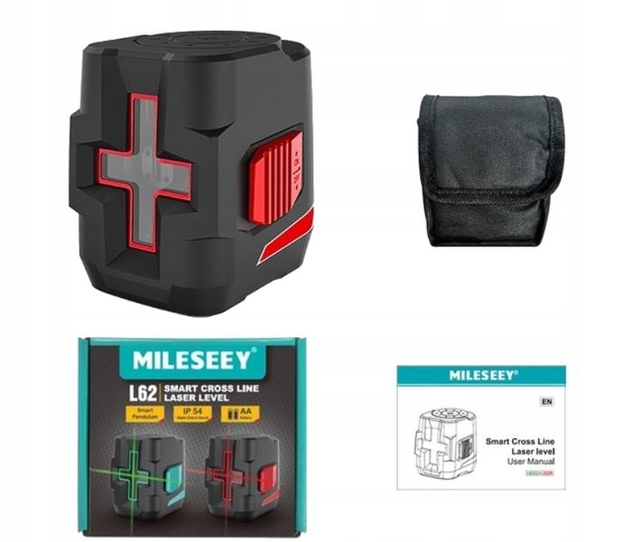 Laser Krzyżowy Poziomica 12m Mini MILESEEY L62R zdjęcie 1