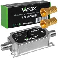 WZMACNIACZ ANTENOWY REGULOWANY 15-30dB SYGNAŁU DVB-T2 4K MOCNY VAYOX