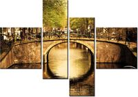 130CM 90 OBRAZ 4 ELEM MOST AMSTERDAMIE ŚCIENNY
