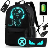 POJEMNY Plecak Szkolny ŚWIECĄCY Wielokomorowy Wodoodporny Młodzieżowy XL