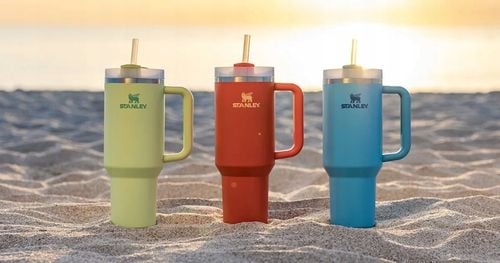 Duży kubek termos Stanley Quencher Flowstate 1180ml pomarańczowy + słomka na Arena.pl