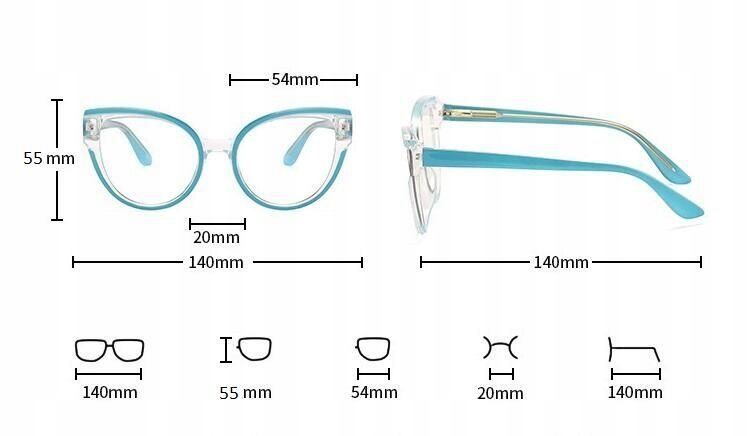 SOLIDNE Damskie Okulary Zerówki do KOMPUTERA Blue Light UV OPRAWKI Flexy OC zdjęcie 6