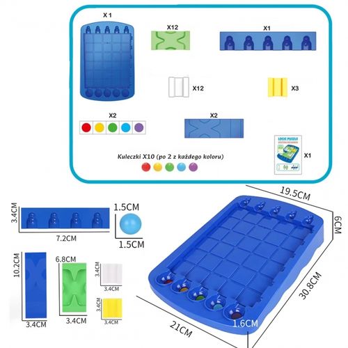 WOOPIE IQ Gra Logiczna Kulą do Celu Trening Mózgu Puzzle Labirynt Droga na Arena.pl