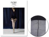 Pończochy do pasa Vintage szew Fiore Black 4