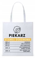 Dla Piekarza Prezent Torba Eco Biała Shopper Z Nadrukiem Ze Zdjęciem