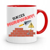 Kubek Czerwony Budowlańca Majstra Fachowca Prezent Z Nadrukiem Ze Zdjęciem