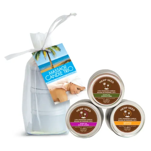 earthly body candle trio zestaw świec do masażu 3x57g zapachowe na Arena.pl