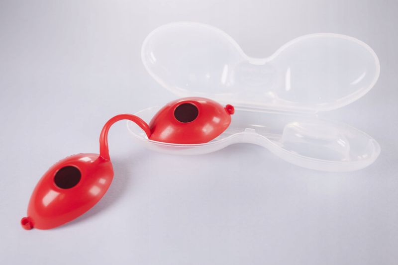 Okulary do opalania w solarium Vision 2 czerwone zdjęcie 1