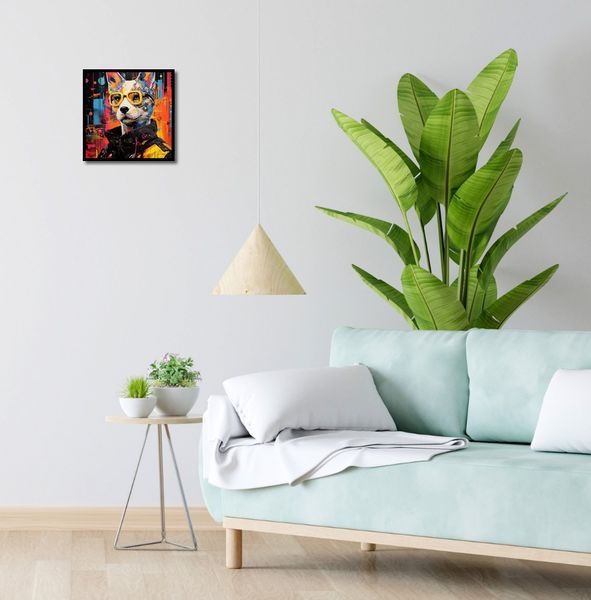 Plakat 30x30cm Kot w Miejskim Stylu zdjęcie 4