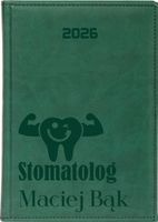 Stylowy kalendarz STOMATOLOGA FIRMOWY książkowy A5 2026 rok z grawerem