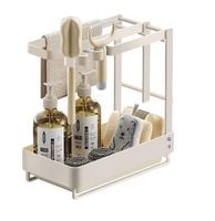 Organizer do Zlewozmywaka Uchwyt na Gąbki Tacka Ociekowa Stal Biały 24cm