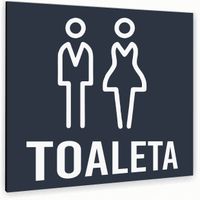 Tabliczka DIBOND TOALETA Tablica ATRACYTOWA nierdzewna PIKTOGRAM