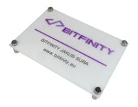 tabliczka szyld z plexi firmowa informacyjna z nadrukiem UV format A4