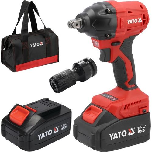 YATO KLUCZ UDAROWY AKUMUL. BEZSZCZOTKOWY 18V 350NM + 2x4Ah + TORBA +ADAPTER na Arena.pl
