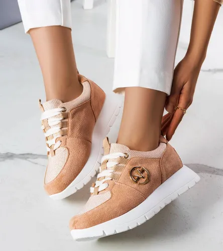Beżowe sneakersy na platformie Kristine 36 na Arena.pl