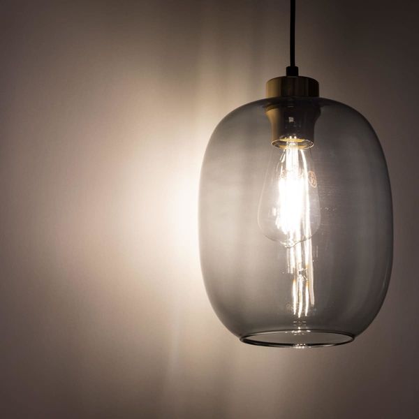 Owalna lampa wisząca Omega 4572 TK Lighting szklana czarna przydymiona zdjęcie 4