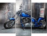 90CM 70 ZEGAR 3 ELEM CHROMOWANY MOTOCYKL SCIENNY DRUK