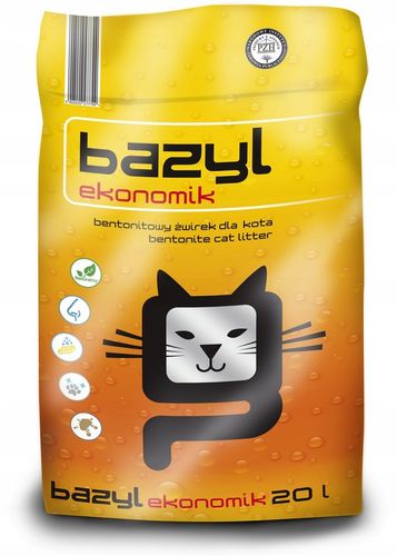 BAZYL EKONOMIK 20L - ŻWIREK DLA KOTA na Arena.pl