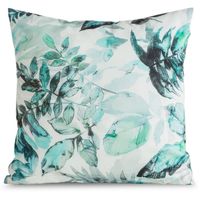 Poszewka dekoracyjna GARDEN2 45x45 cm biała z motywem liści