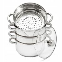 GARNEK do gotowania na PARZE Indukcja GAZ KonigHOFFER Senso 3,3l 20 cm 5 el
