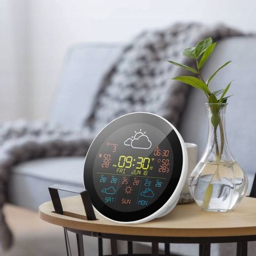 STACJA POGODY POGODOWA WIFI METEOROLOGICZNA TUYA ZEGAR 3 CZUJNIKI PROGNOZA na Arena.pl