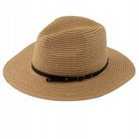 KAPELUSZ fedora letni SŁOMIANY DAMSKI MĘSKI panama SŁOMKOWY pleciony