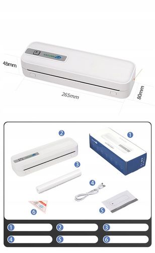 PRZENOŚNA TERMICZNA DRUKARKA A4 NETUM DO DOKUMENTÓW, ZDJĘĆ, ETYKIET, TATUAŻ na Arena.pl