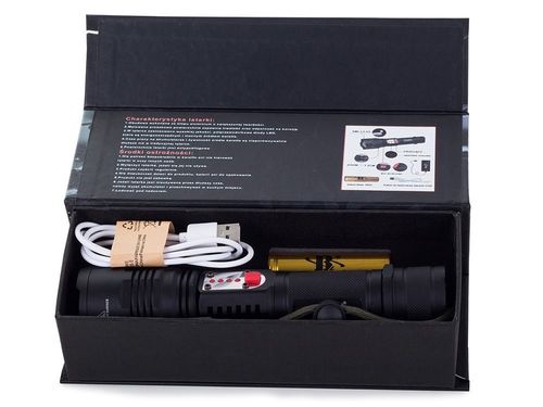 MOCNA LATARKA WOJSKOWA CREE LED USB XML-L T6 POWER BANK na Arena.pl